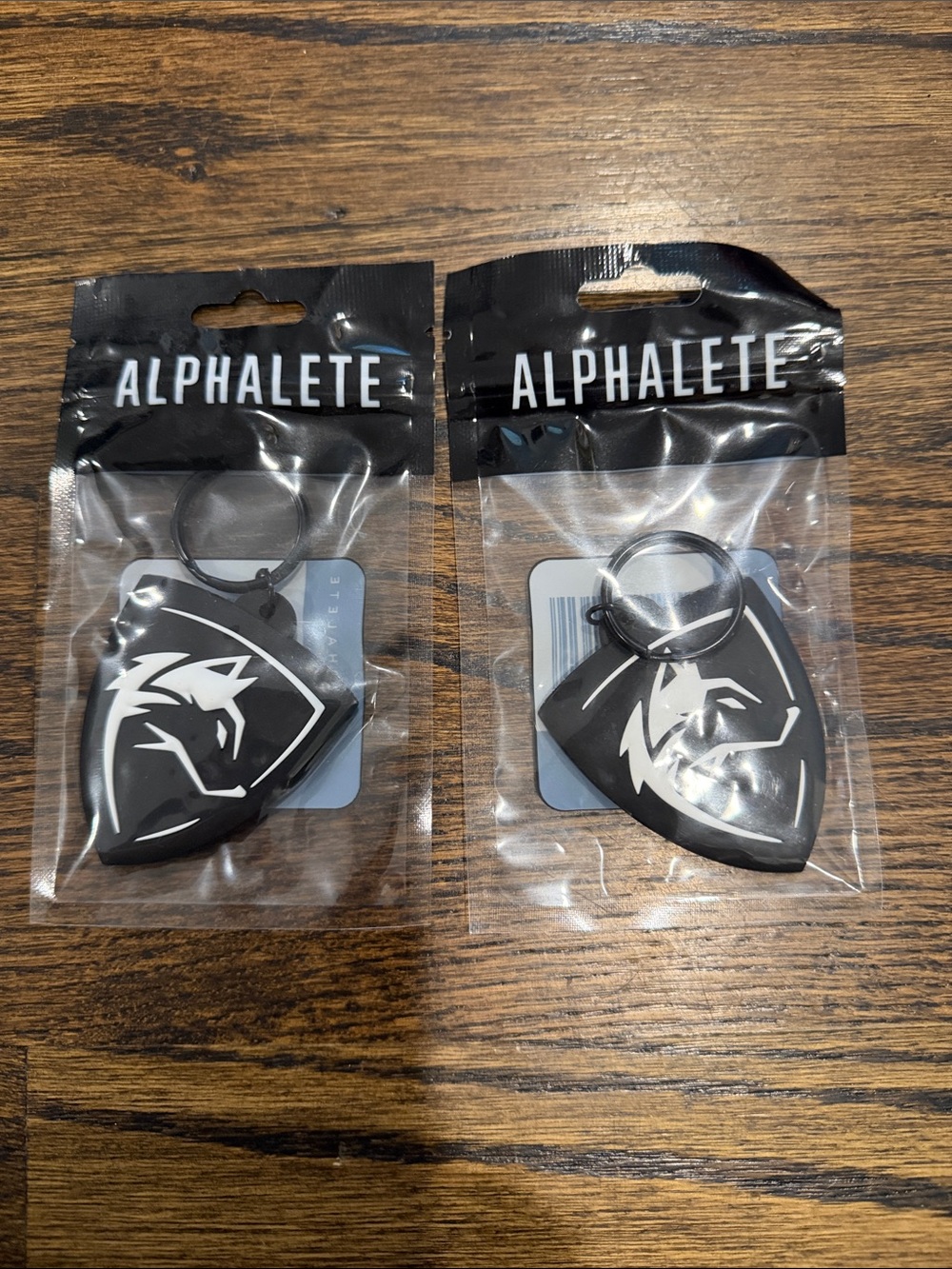 Alphalete Black Wolf Shield Keychain Set - Pack of 2